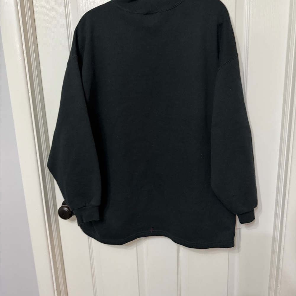 Vintage inertia cotton blend blank black mockneck large oversized - Picture 5 of 5